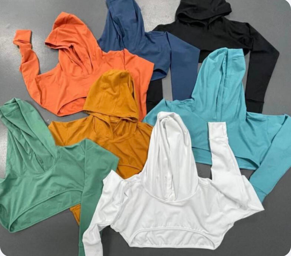 Crop Long Sleeve Hoodies